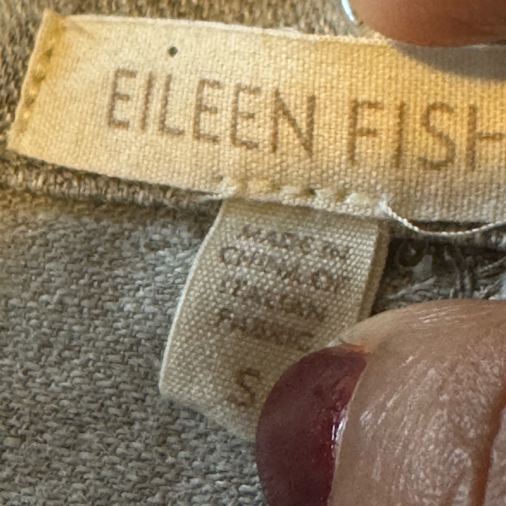 EILEEN FISHER Charcoal W Small Linen Blazer lightweight‎ lagen look corporate - Picture 9 of 11